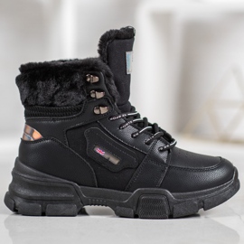 Yes Mile Turnschuhe mit Fell schwarz 2