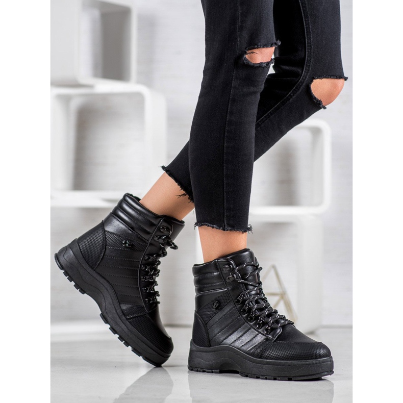 SHELOVET Warme Turnschuhe schwarz 1