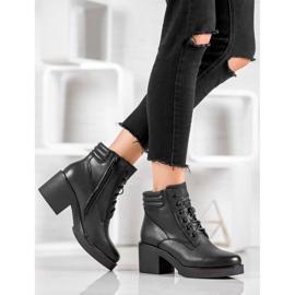 Super Mode Bequeme Stiefel aus Ökoleder schwarz 1