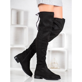 SHELOVET Bequeme Overknee-Stiefel schwarz 1
