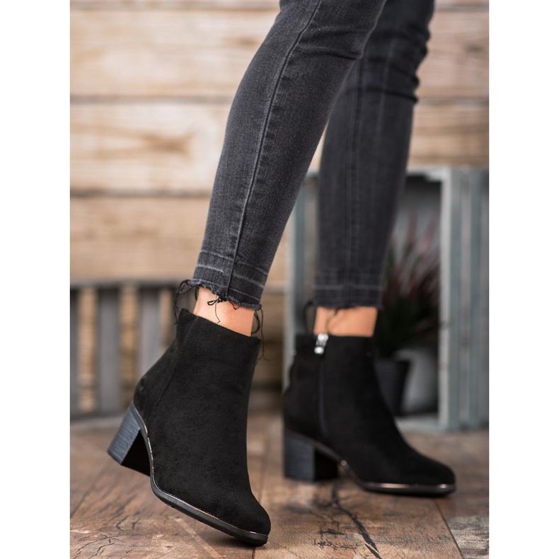 Super Me Warme Stiefel auf High Heels schwarz 2