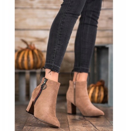 Small Swan Wildlederstiefeletten mit Reißverschluss beige 2