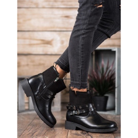 SHELOVET Bequeme Arbeiter mit Schnalle schwarz 1