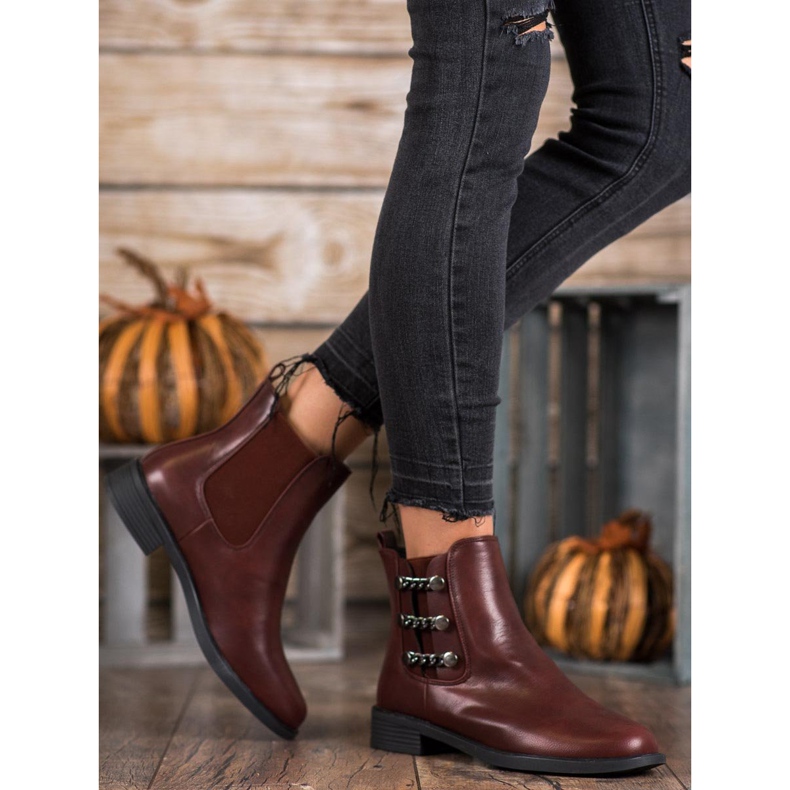 SHELOVET Elegante Chelsea-Boots braun 2