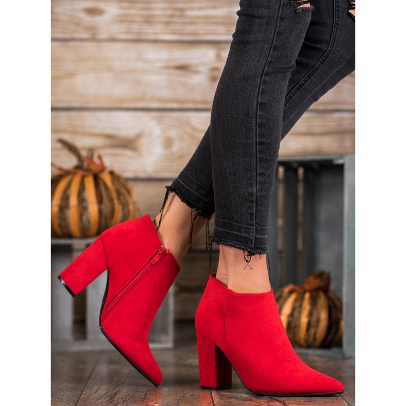 Marquiz Sexy Stiefel mit Reißverschluss rot 1