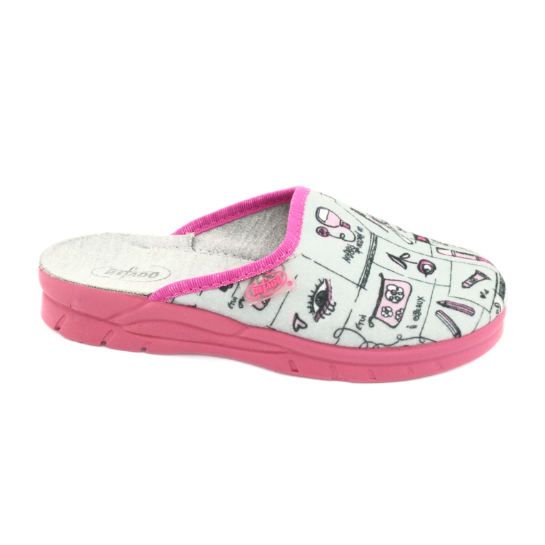 Befado Kinderschuhe 708X002 rosa weiß 1