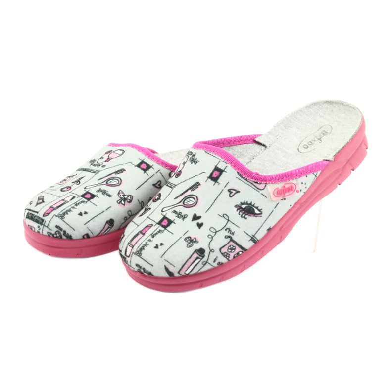 Befado Kinderschuhe 708X002 rosa grau 3