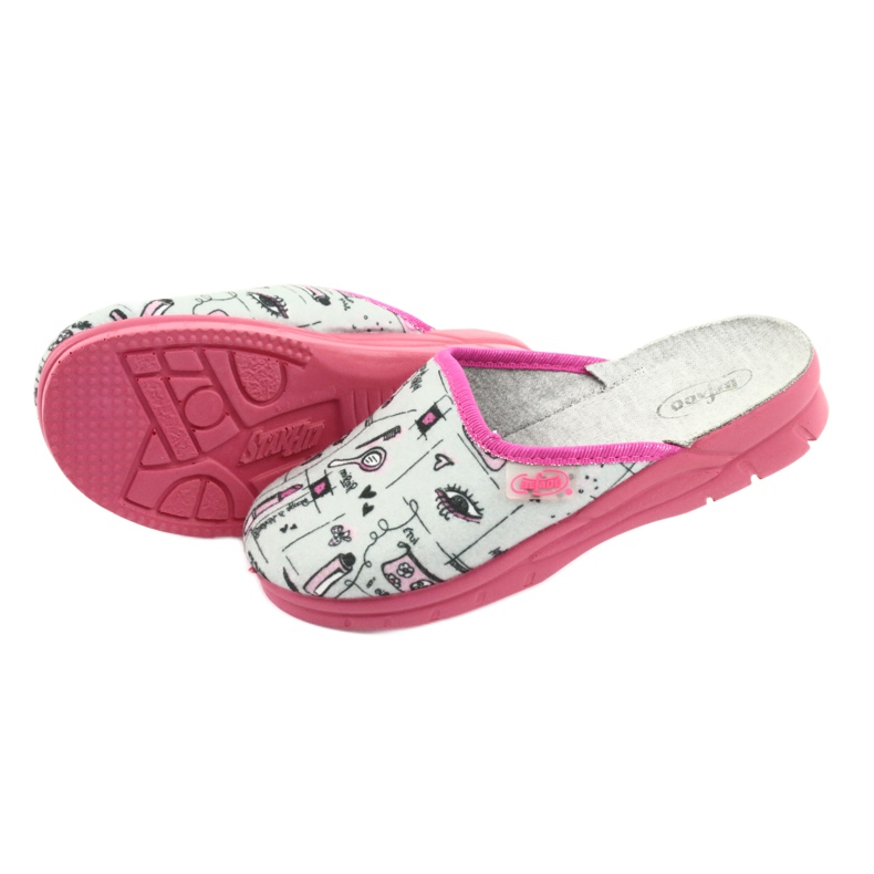 Befado Kinderschuhe 708X002 rosa grau 4