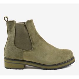 Grüne isolierte Stiefeletten F-3799 2