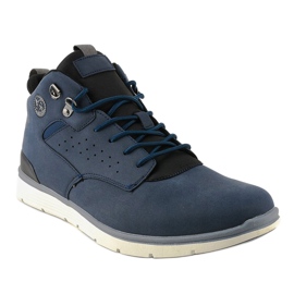 Marineblaue isolierte Herrenstiefel X925-2 1