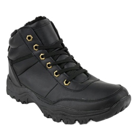 Schwarze isolierte Stiefel für Herren GT-9578-1 1