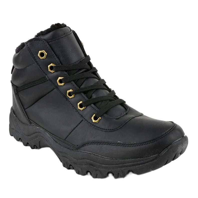 Schwarze isolierte Stiefel für Herren GT-9578-1 1