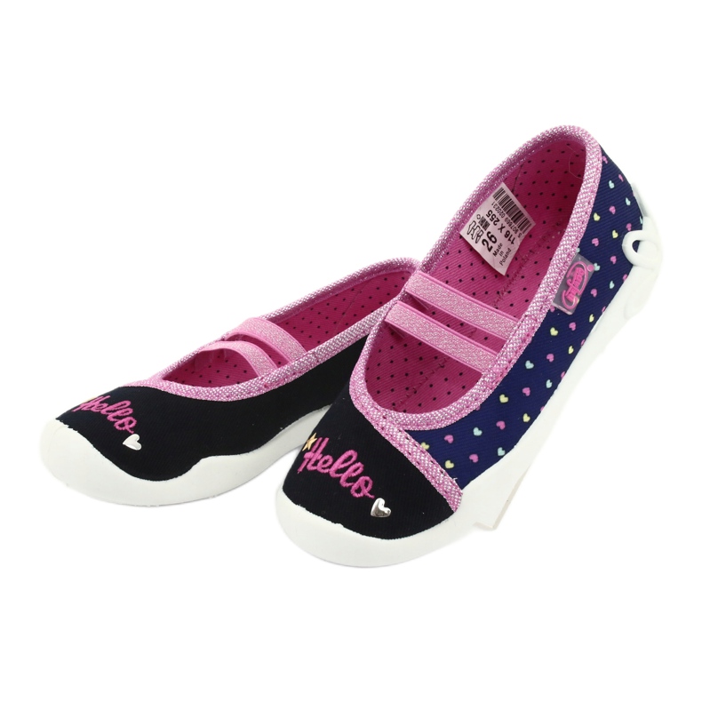 Befado Kinderschuhe 116X255 marineblau rosa 3