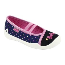 Befado Kinderschuhe 116X255 marineblau rosa 1