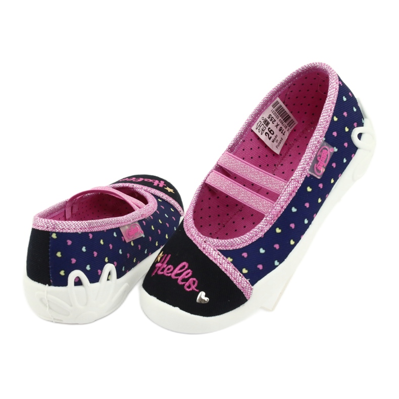 Befado Kinderschuhe 116X255 marineblau rosa 4