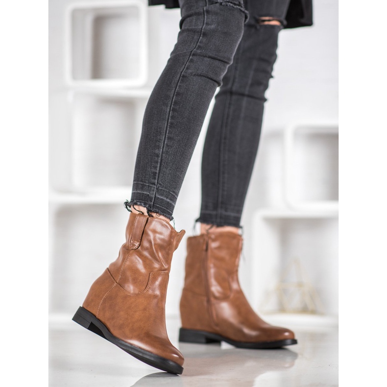 Ideal Shoes Cowboystiefel mit Öko-Leder braun 2