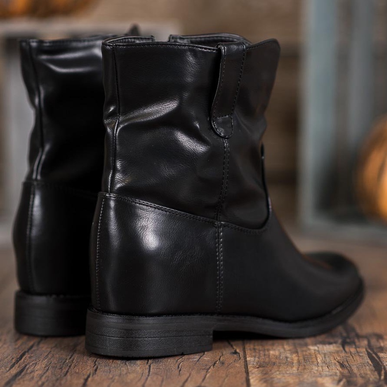 Ideal Shoes Cowboystiefel mit Öko-Leder schwarz 1