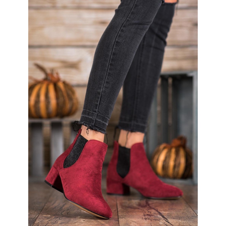 Ideal Shoes Chelsea-Boots mit Glitzer rot 1