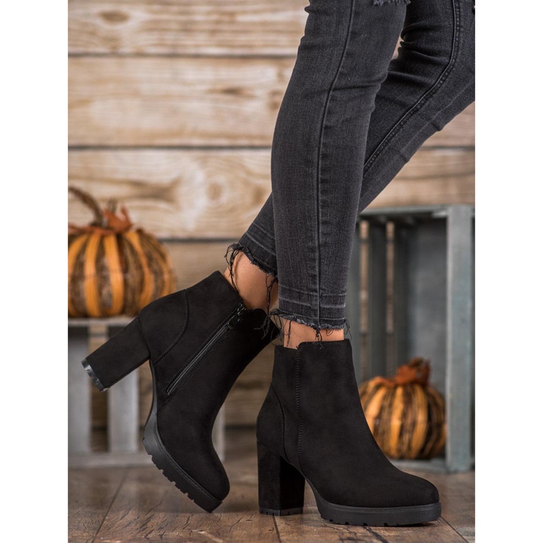 Super Mode Modische Stiefel auf der Post schwarz 1