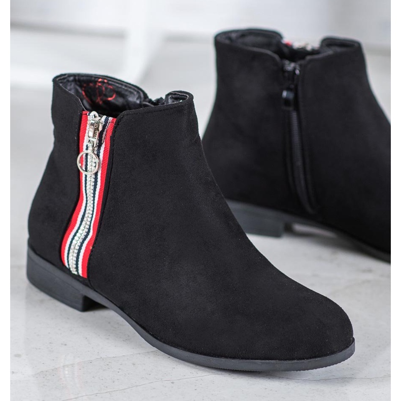 SHELOVET Warme Stiefeletten mit Reißverschluss schwarz 1