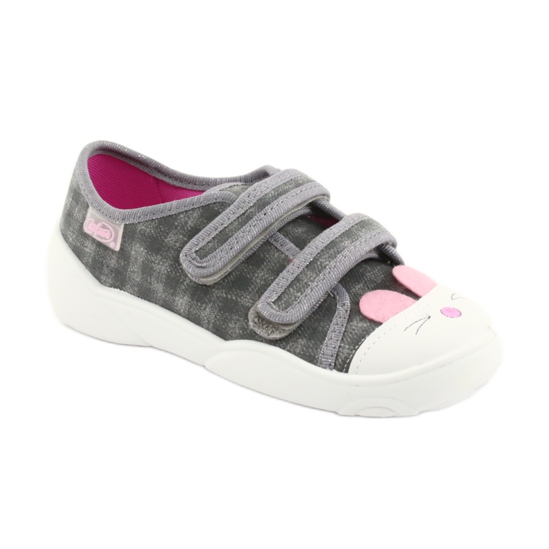 Befado Kinderschuhe 907P108 rosa grau 2