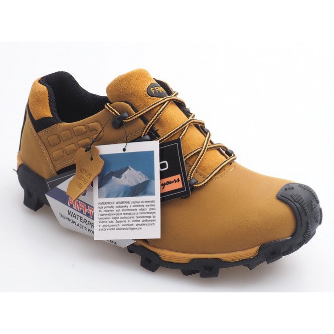 Trekkingstiefel Leder Nat HLD923 Camel mehrfarbig gelb 2