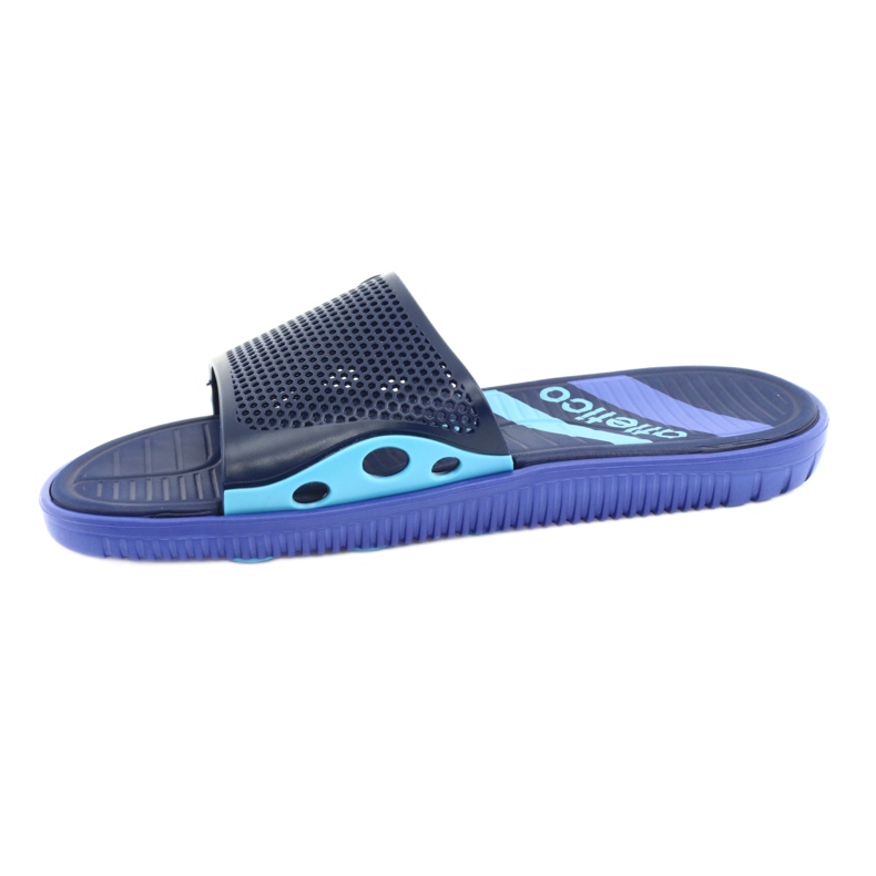 Marineblaue schwarze Herrenpantoffeln für das Atletico-Schwimmbad navy blau 2