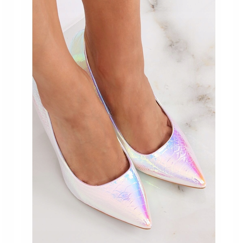 Holographische Pins SY54P Silber grau mehrfarbig 2