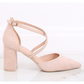 Pumps am beigen Pfosten LE069P Beige 1