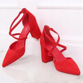 Pumps am roten Pfosten LE069P Rot 1