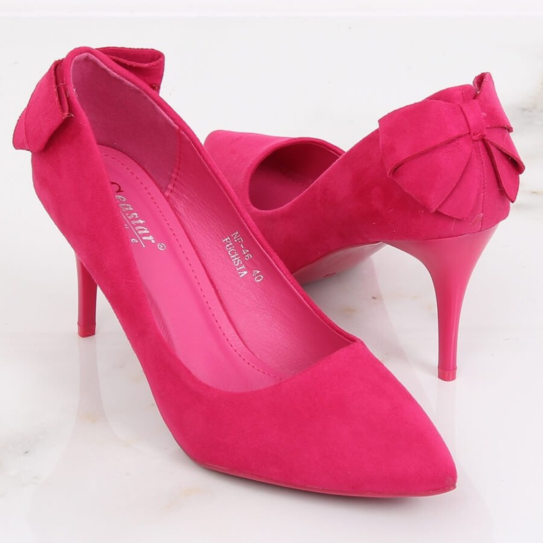 Pumps an einer Nadel mit Schleife Fuchsia NF-46 Fuchsia rosa 2
