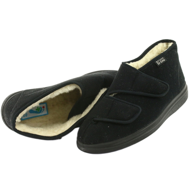Dr.ORTO Befado warme Damen-PU-Hausschuhe 986D011 schwarz 4