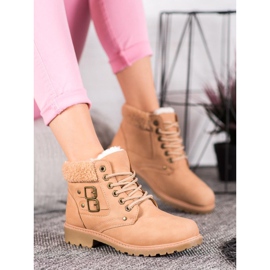 SDS Modische Trapper mit Schnallen rosa 1