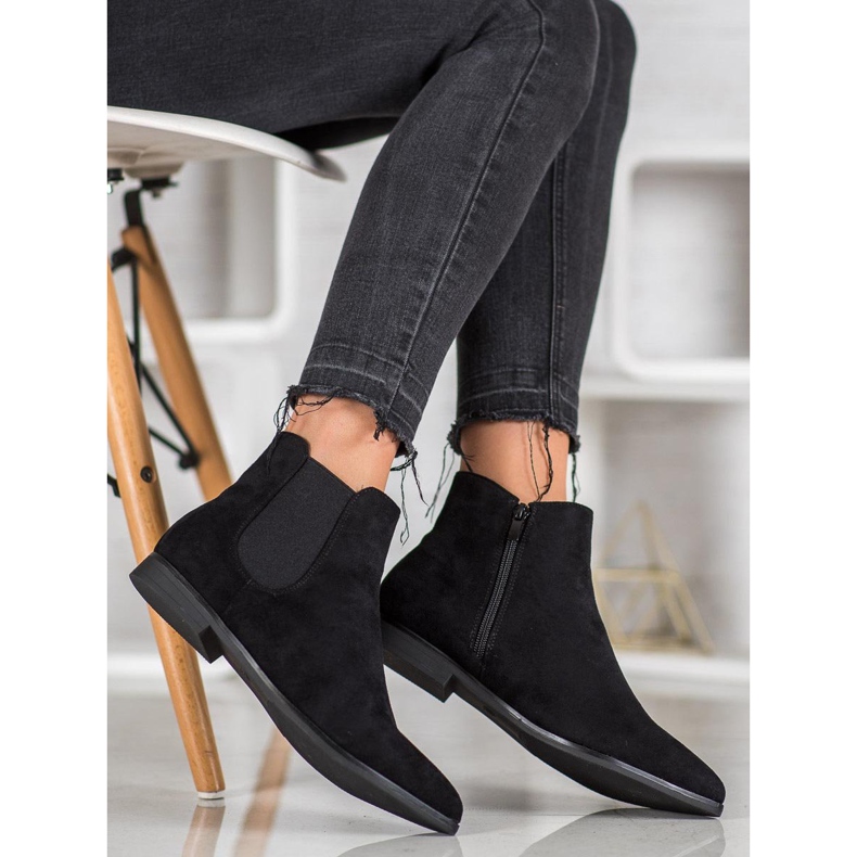 Marquiz Stiefel in Spitz schwarz 2