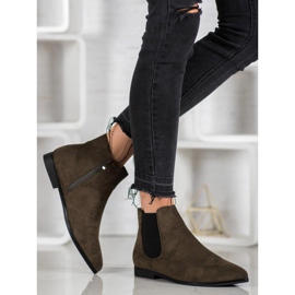 Marquiz Stiefel in Spitz grün 1