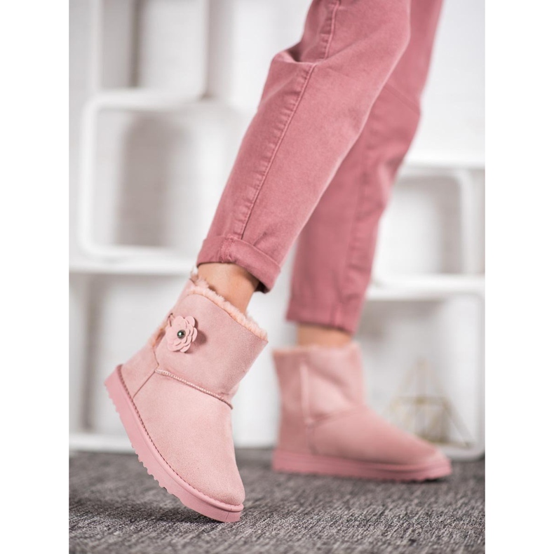 SHELOVET Mukluki mit Blume rosa 1