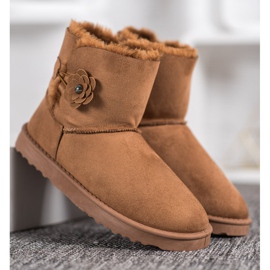 SHELOVET Mukluki mit Blume braun 2