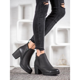 J. Star Stiefel mit hohem Absatz schwarz 2