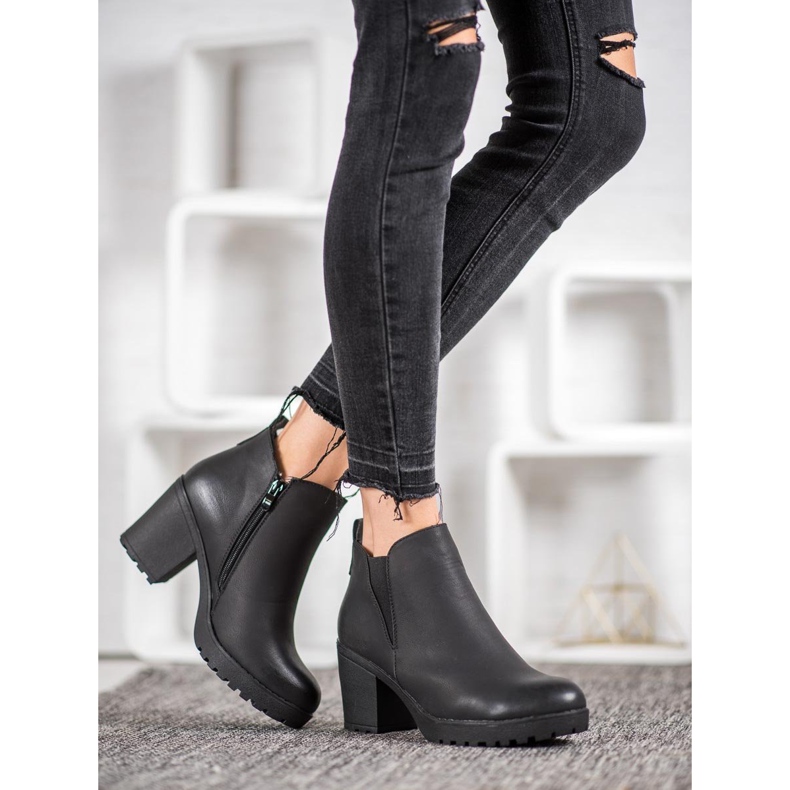 J. Star Stiefel mit hohem Absatz schwarz 2