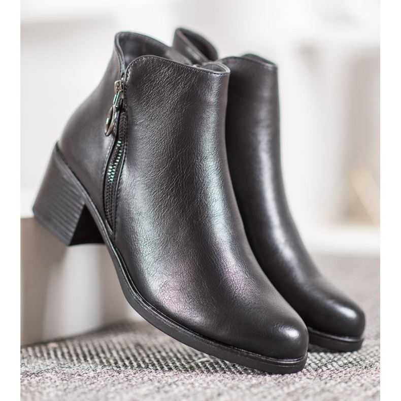 J. Star Warme Stiefel mit Öko-Leder schwarz 1