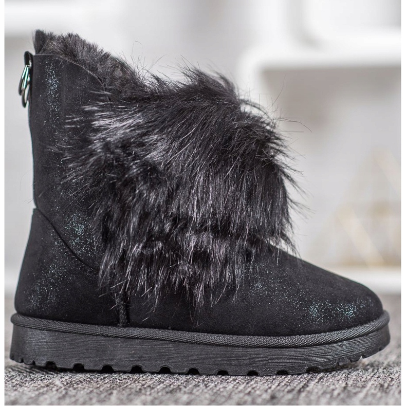 Bella Paris Schneestiefel mit Fell schwarz 2