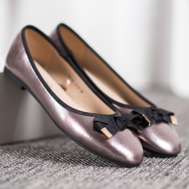 Evento Ballerina mit Schleife grau 2