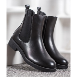 SHELOVET Slip-On Stiefel mit Gummizug schwarz 2