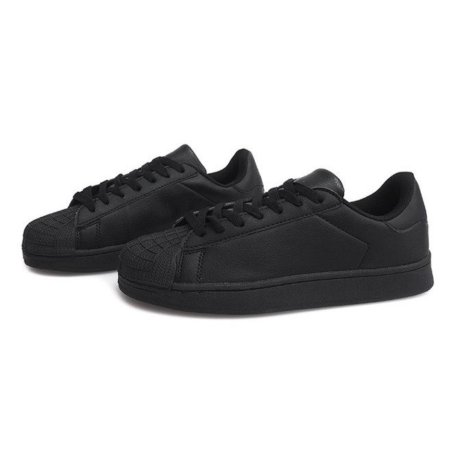 Retro Sneaker Superstar D6806-2 Schwarz 1