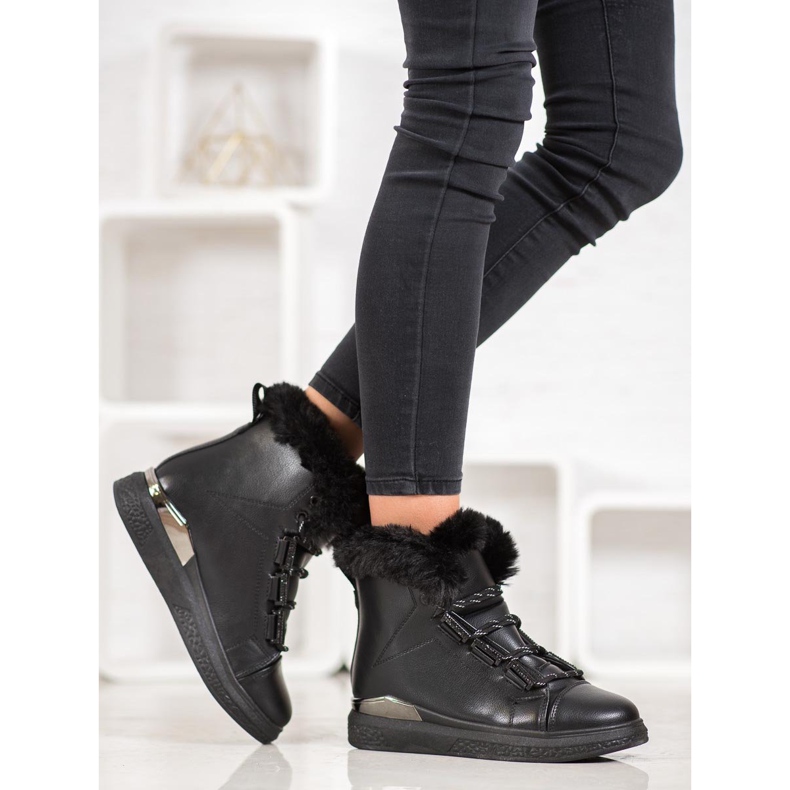 Bella Paris Schwarze Schneestiefel 1