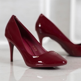 Comer Kastanienbraune Lackierte Absätze rot mehrfarbig gelb 2