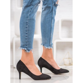 SHELOVET Schwarze Wildleder Pumps 2