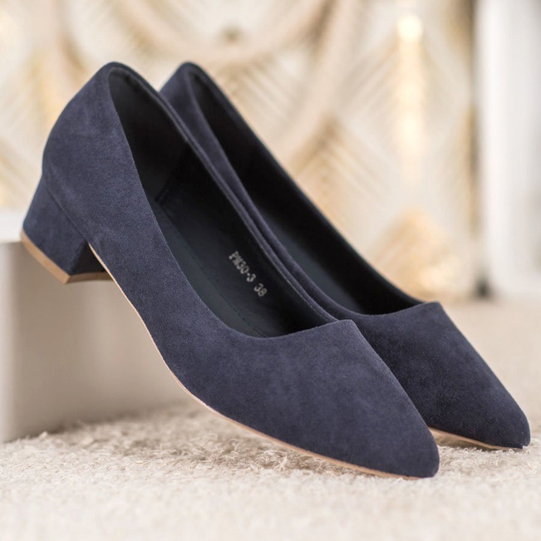 SHELOVET Pumps mit flachem Absatz blau 1