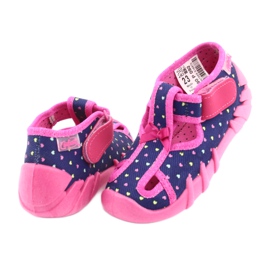 Befado Kinderschuhe 190P092 marineblau rosa 4