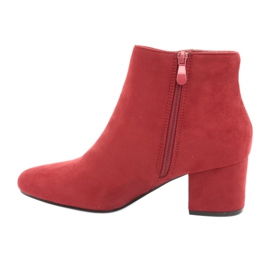 Rote Stiefel mit niedrigem Absatz YQ216P Rot 4